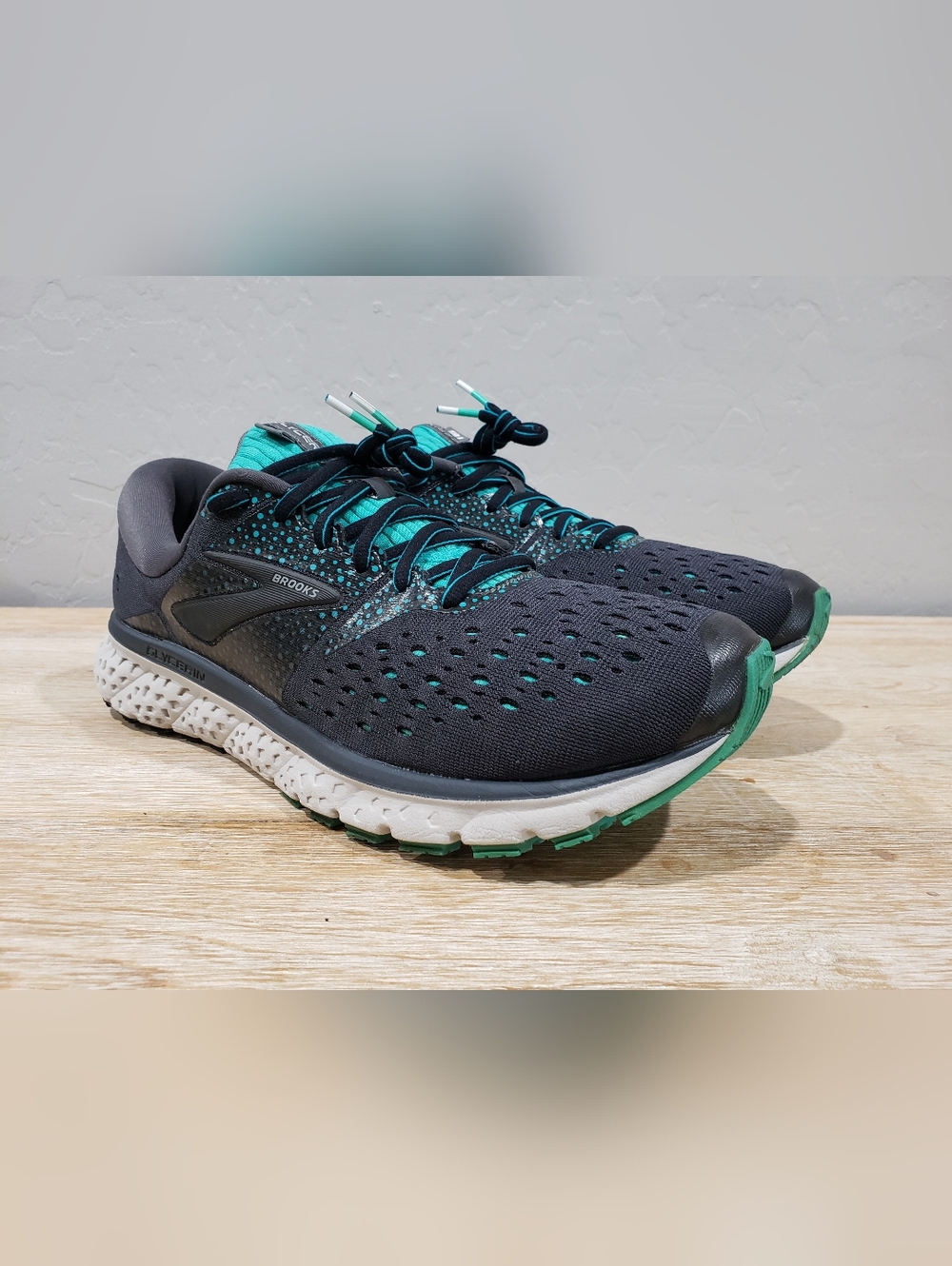 BROOKS Women's Glycerin GTS 16 Running Shoes (11W) Gray/Aqua - Picture 2 of 7